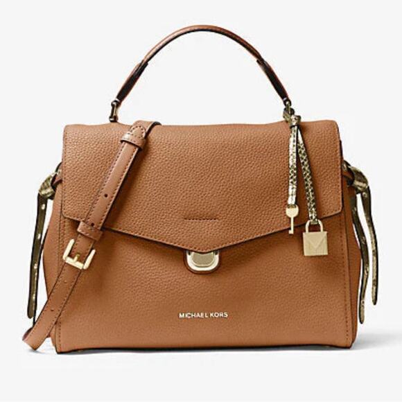 Michael Kors Bristol Medium Leather Satchel ✨ - Picture 1 of 7